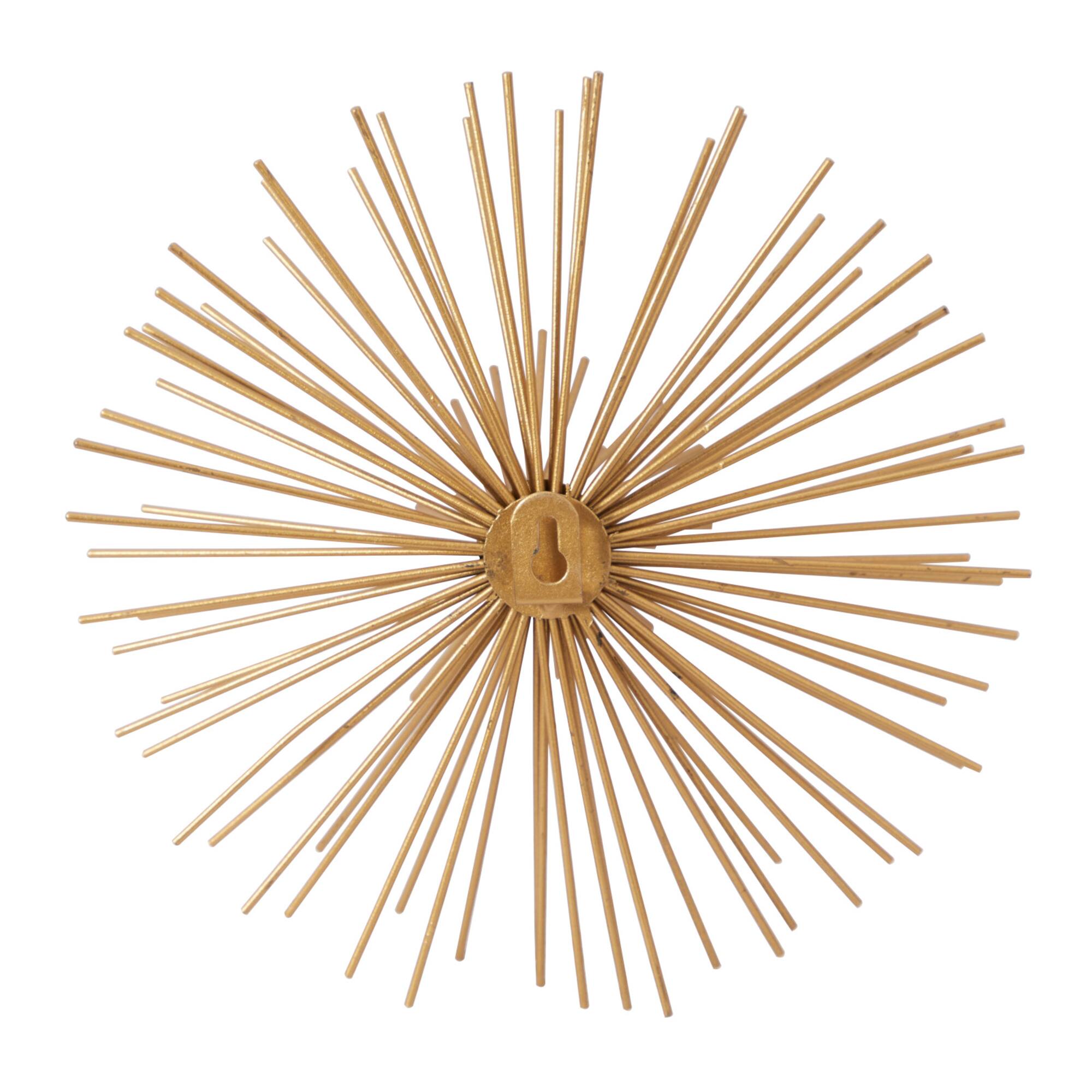 Gold Tin Contemporary Abstract Wall Accent Set